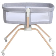 Bedside Crib, 3 in 1 Bassinet with Quick Height Adjustment and Mosquito Nets Rocking