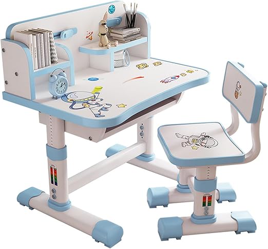 Table and Chair Set, Adjustable Art Desk Girls Desk for Bedroom
