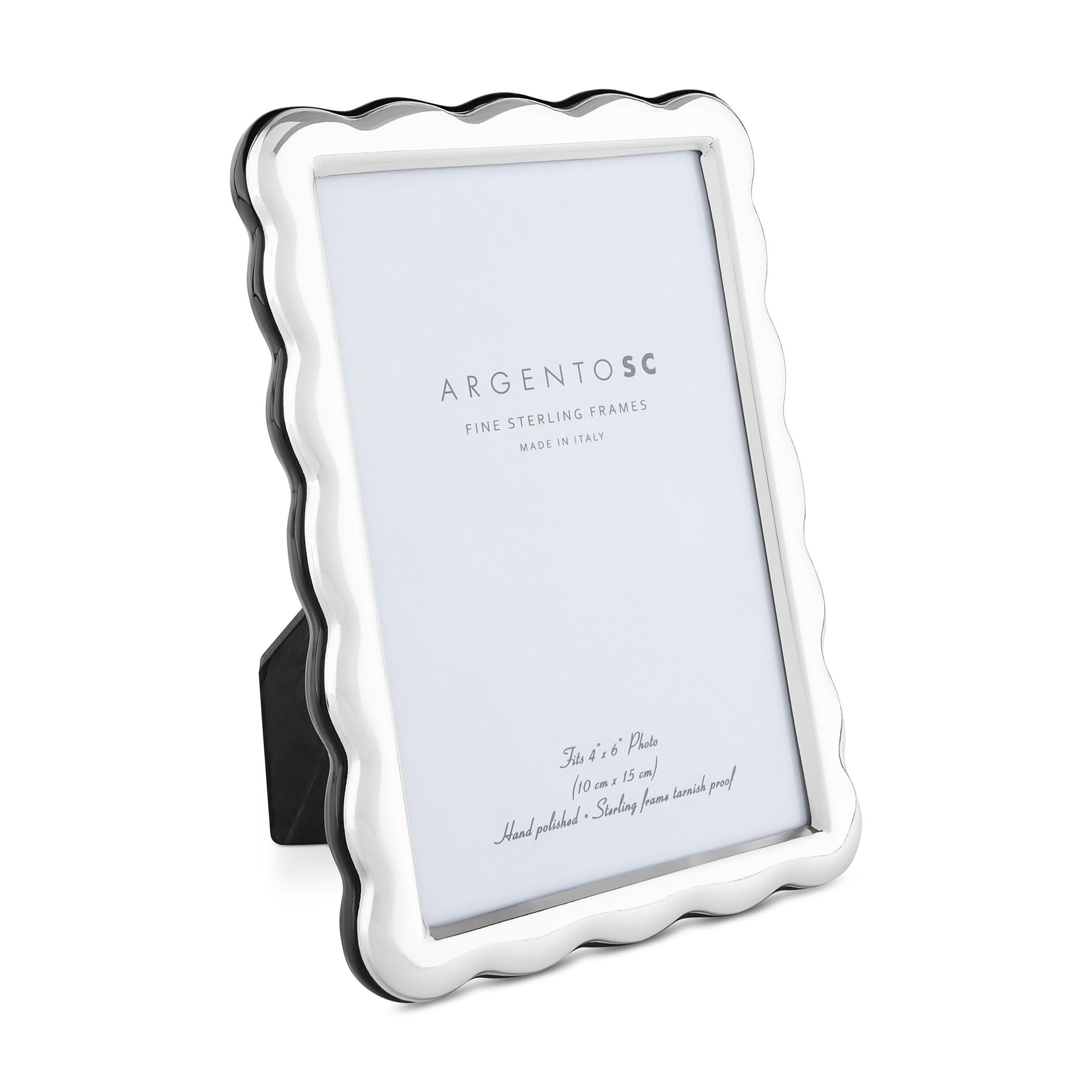 Scalloped Sterling Silver Picture Frames - Handmade in Italy, Tarnish-free