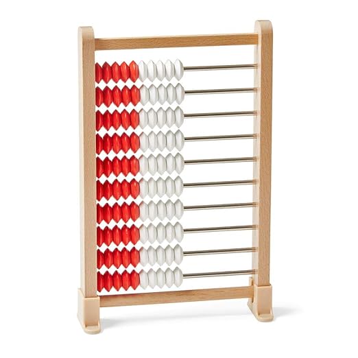 100 Bead Wooden Rekenrek, Abacus for Kids, Math Manipulatives Kindergarten
