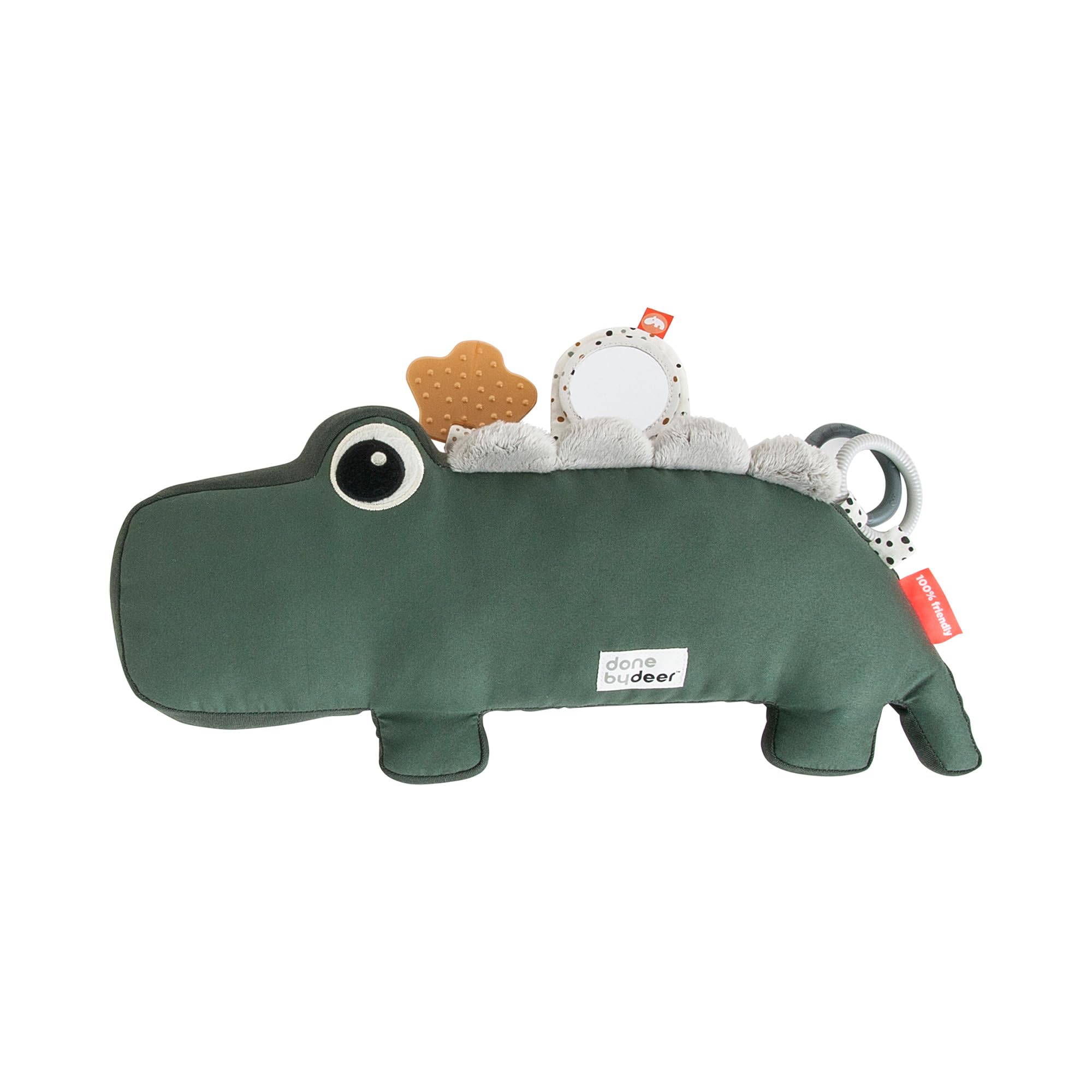 Tummy Time Activity Toy with Fold-Out Soft Book Croco Green