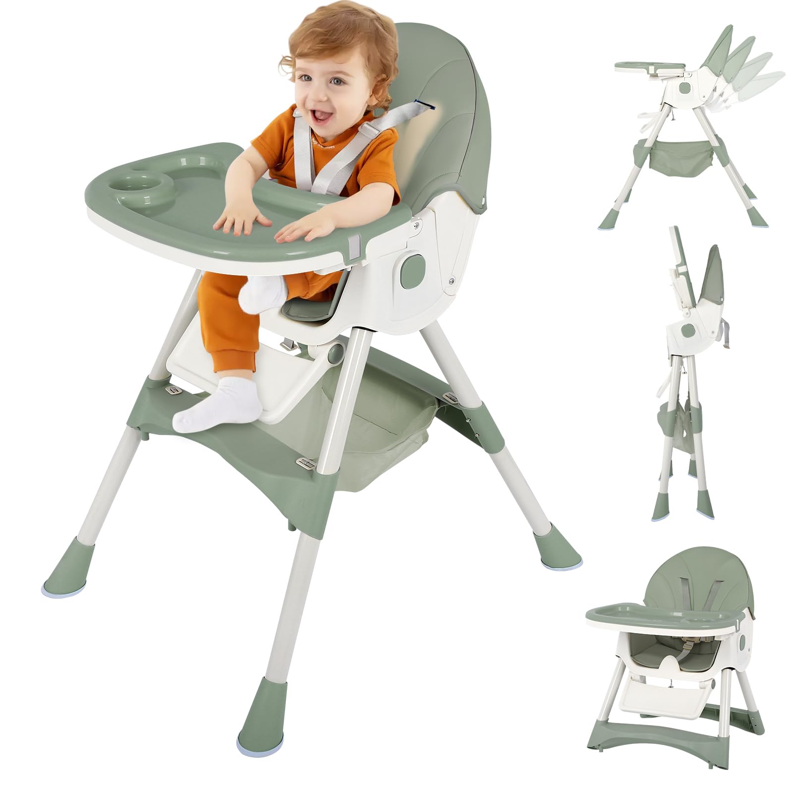 Foldable Baby High Chair for Babies & Toddlers – Adjustable