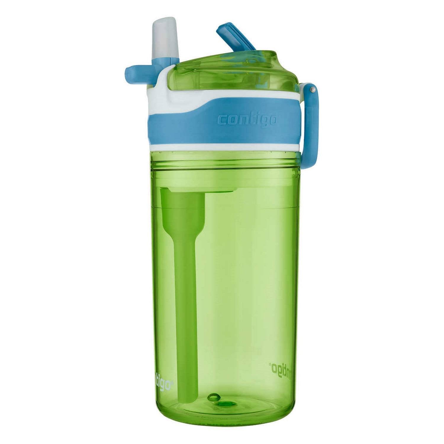 Kids 2 - in - 1 Snacker Spill Proof Cups 2 Pack Blue and Green