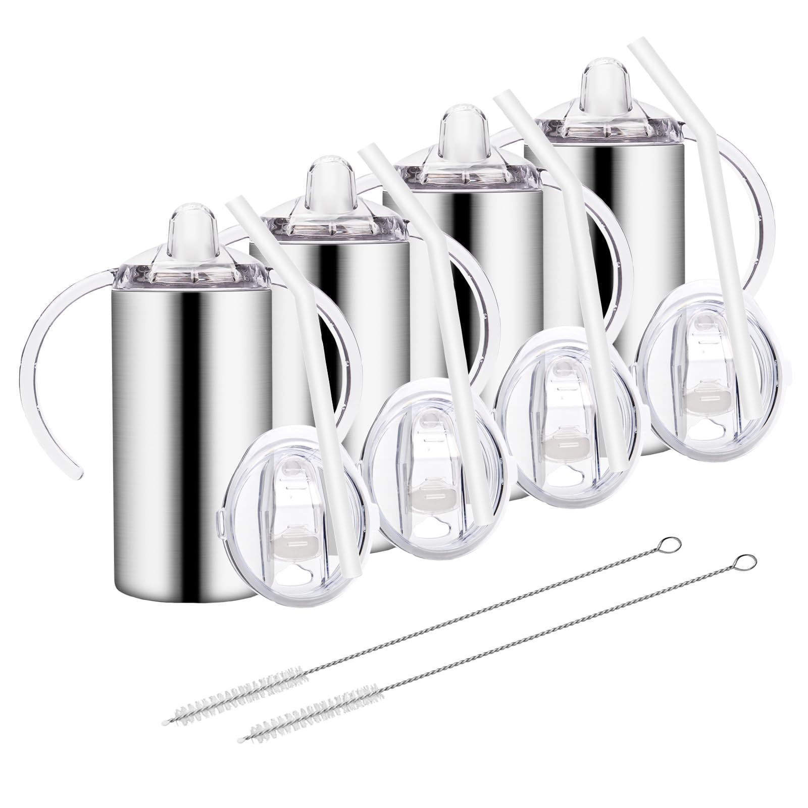 12oz Stainless Steel Sippy Cups for Toddlers with Handles