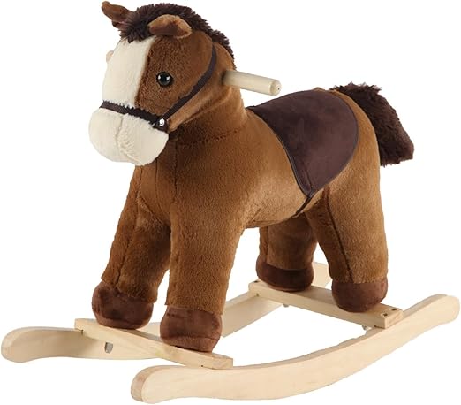 Pink Unicorn/Pony Animal Rocker with Realistic Sound Plush Stuffed Rocking