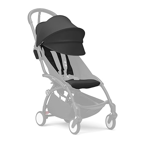 6+ Color Pack, Black - Textiles Only: Seat Pad, Extendable Canopy & Zipped Back Pocket