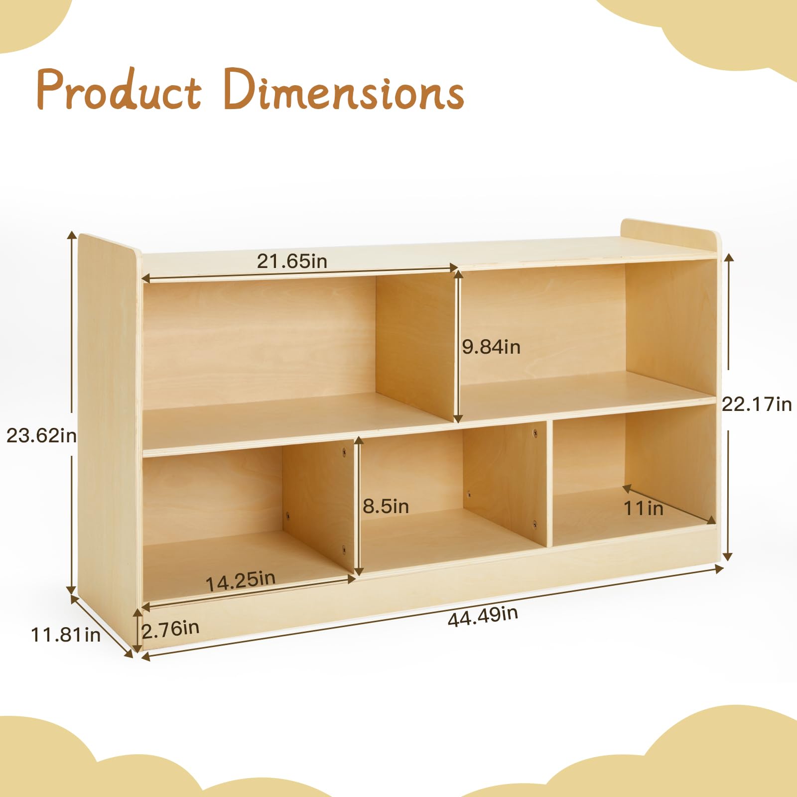 Montessori Toy Storage Shelf for Kids Room