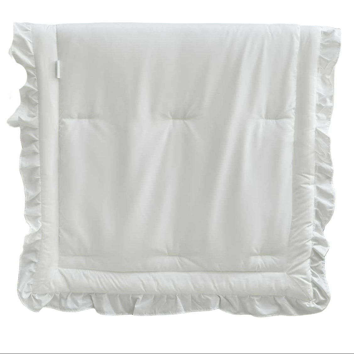 3 Pieces Crib Bedding Set Baby Ruffle Quilted Comforter with Fitted Sheet and Pillowcase