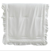 3 Pieces Crib Bedding Set Baby Ruffle Quilted Comforter with Fitted Sheet and Pillowcase