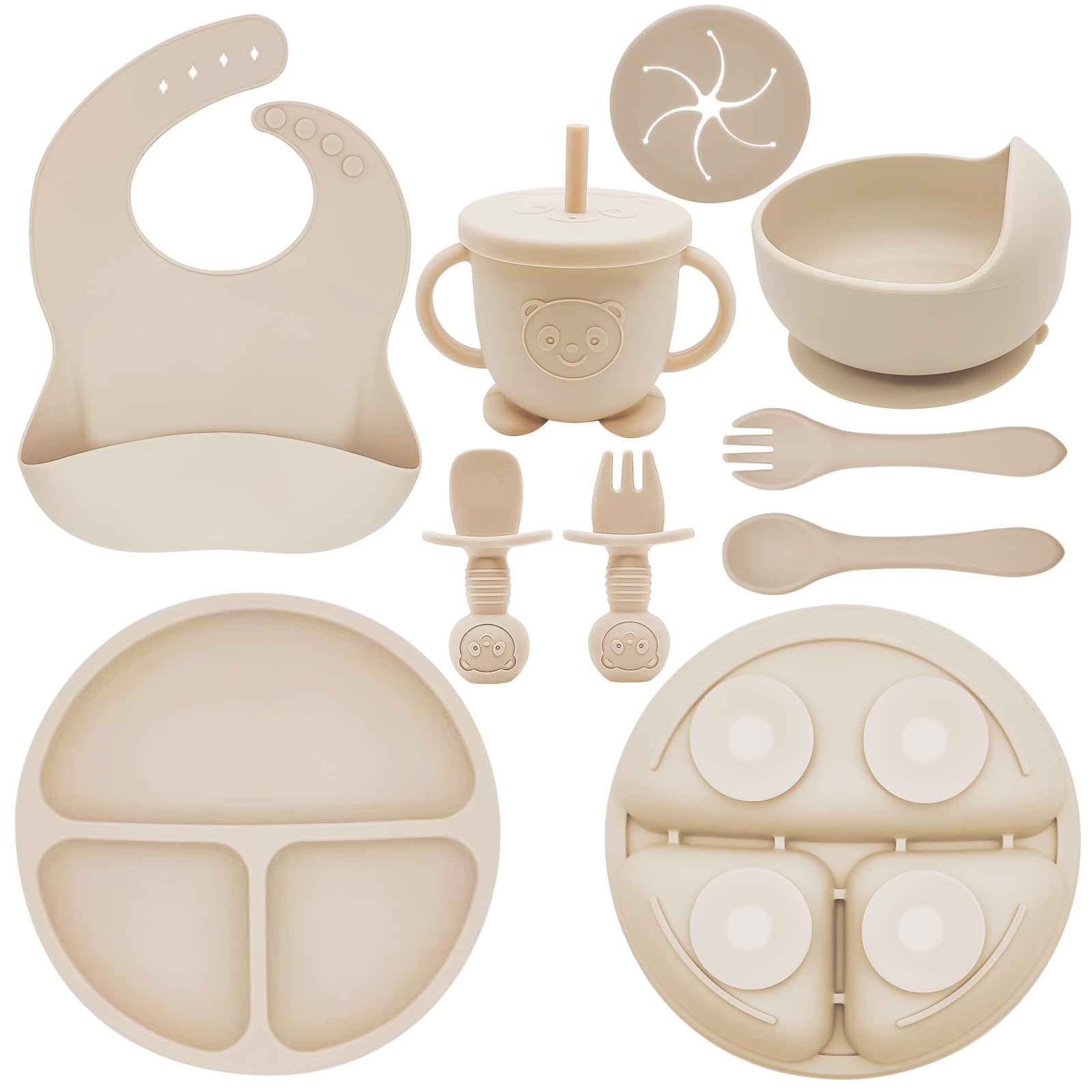 Silicone Baby Feeding Set | Baby Led Weaning Supplies Includes Suction