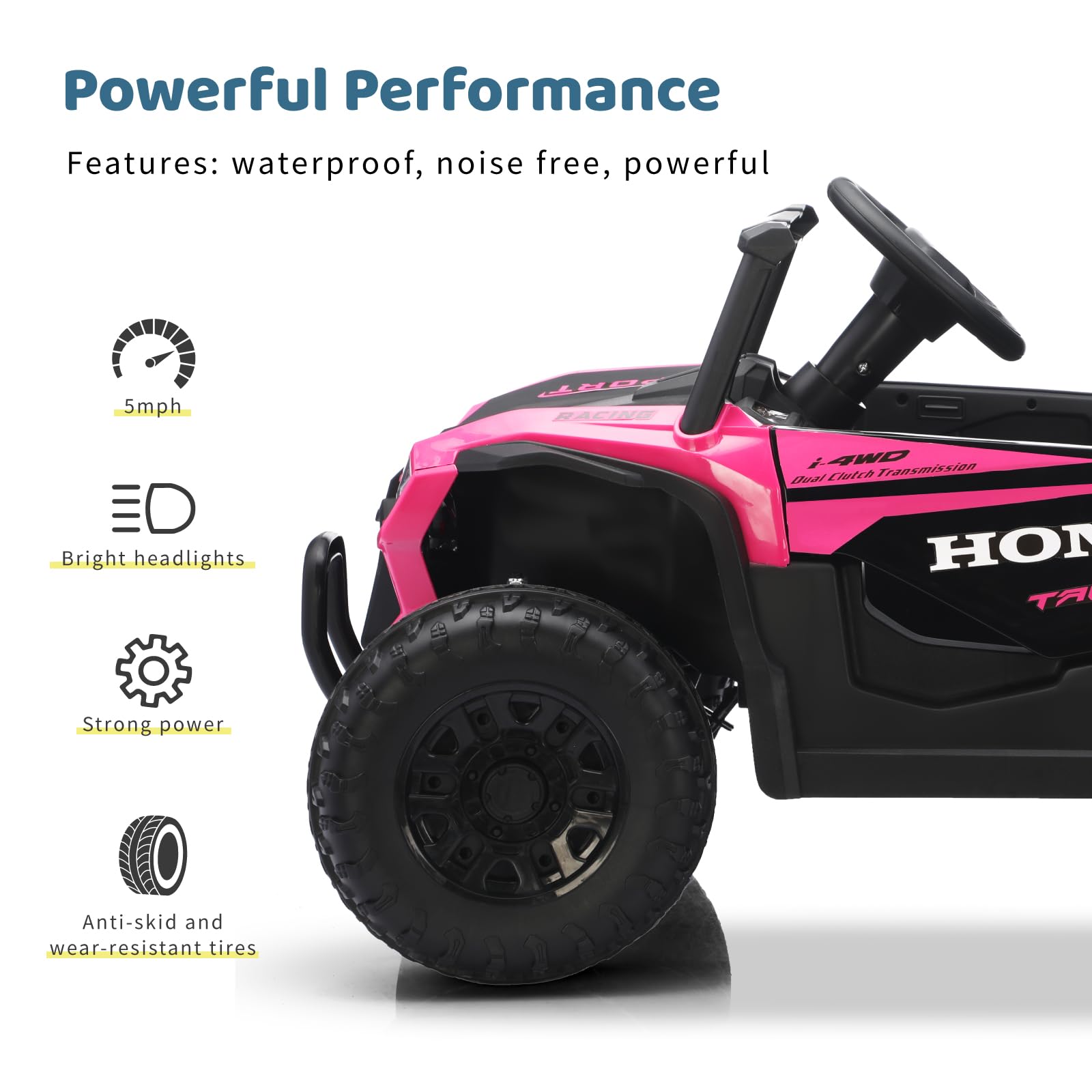 12V Kids Electric UTV Ride-On Car with Remote Control