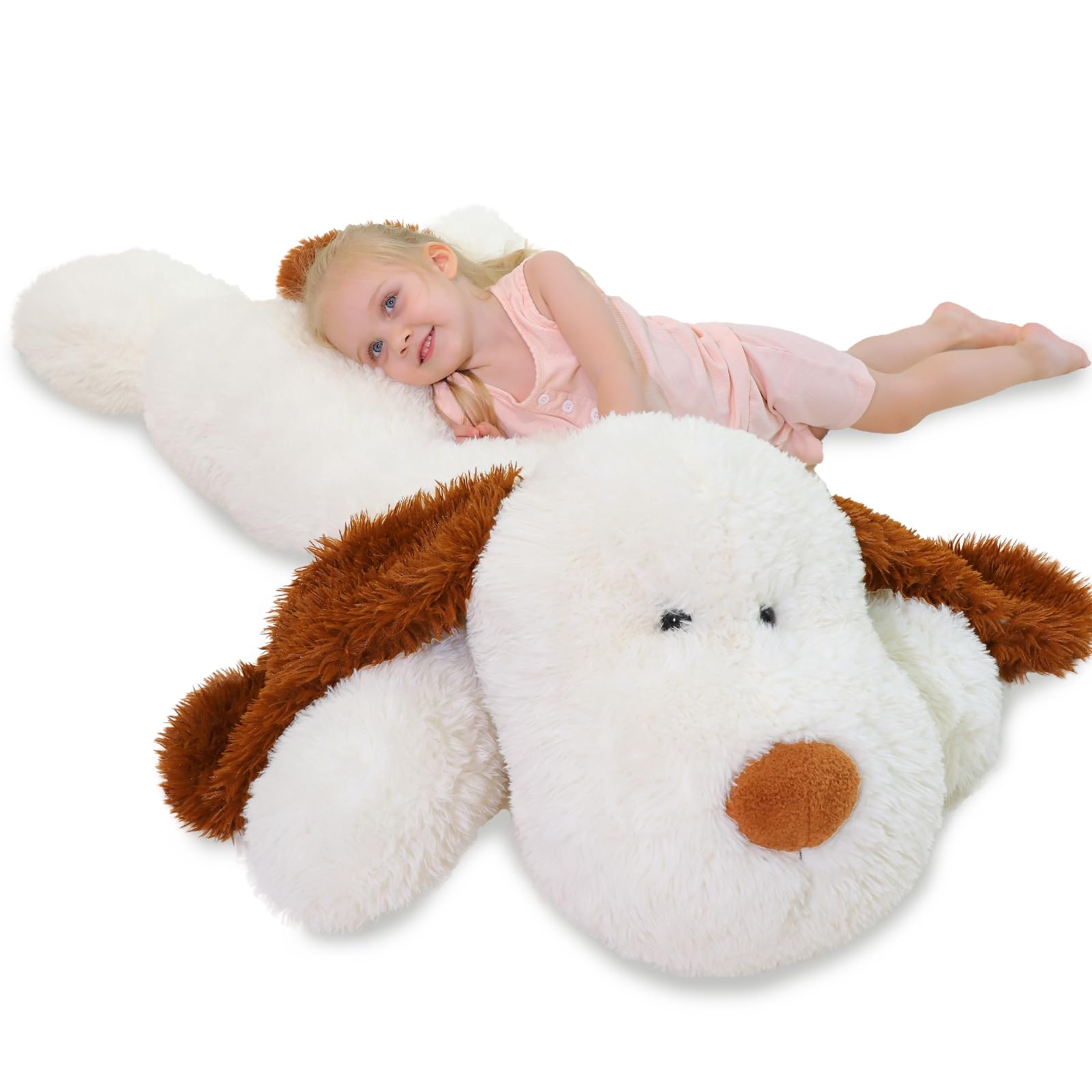Large Dog Stuffed Animals 47 inch, Big Stuffed Dog Plushies