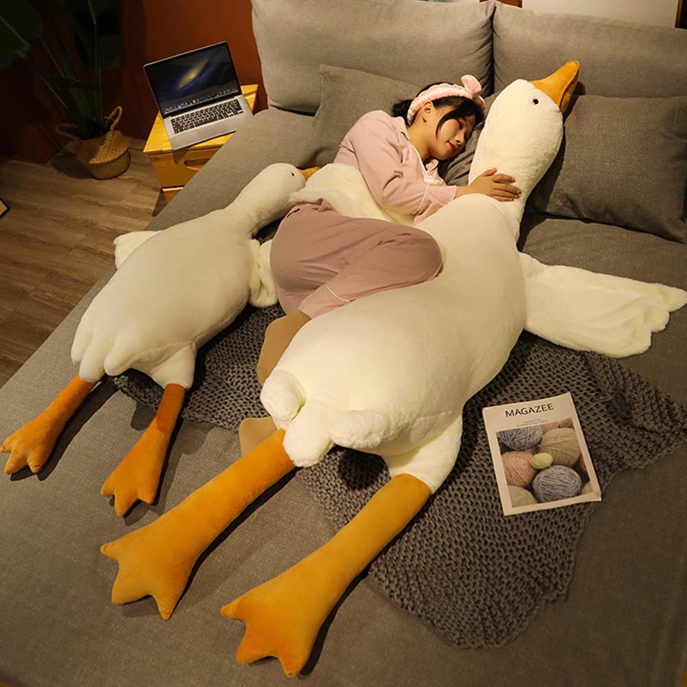 Goose Stuffed Animal Pillow Toy, Cute Giant White Goose Stuffed Animal Duck Plush