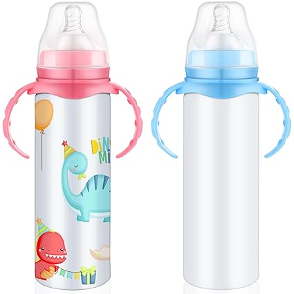 Sublimation Blank Sippy Cups with Handle 8oz, Non-toxic Stainless