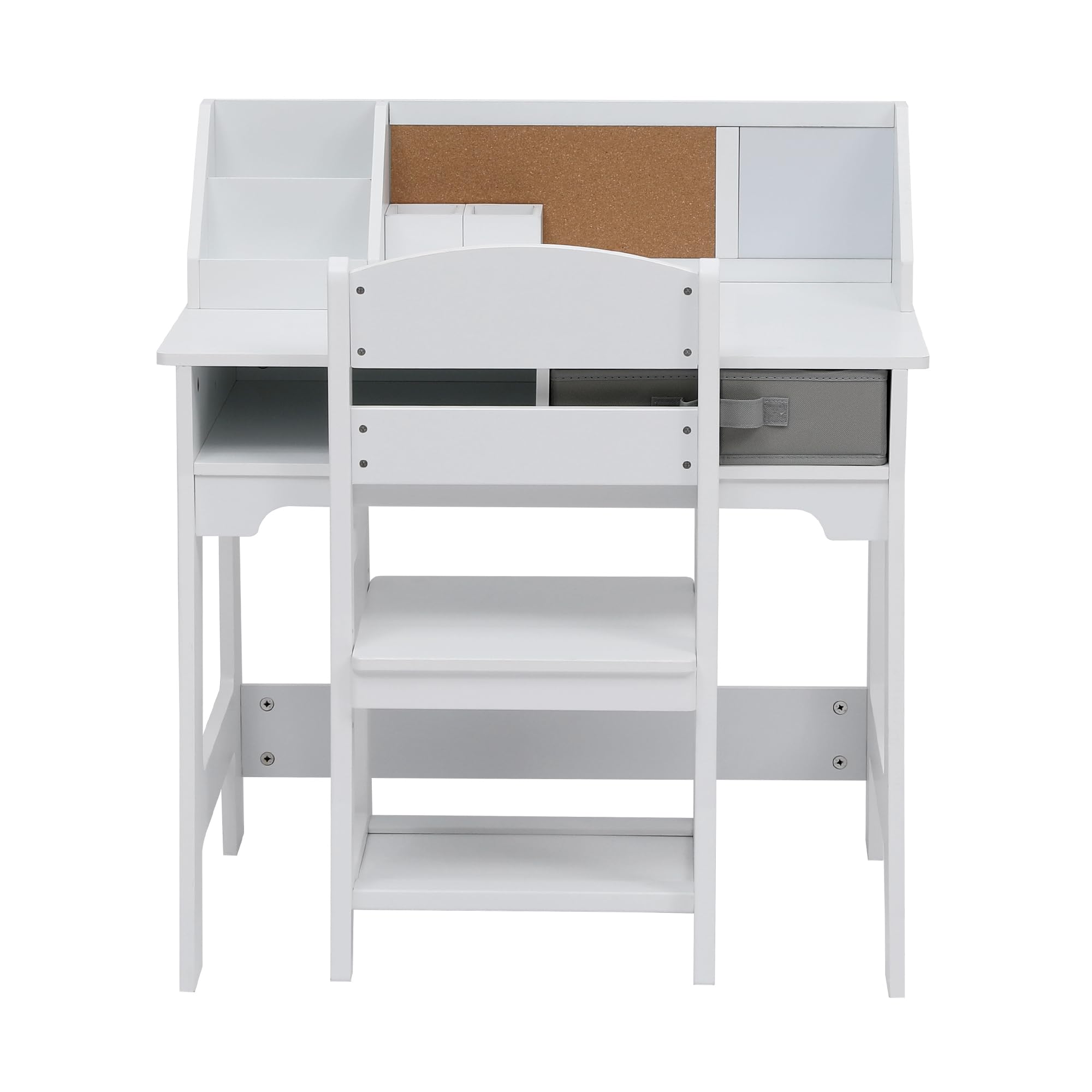 Kids Desk and Chair Set, Study Desk for Boys and Girl, Wooden Kids Writing Table