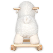 Rocker with Wooden Base Plush Stuffed Animal Nursery, Cream, 21.5"