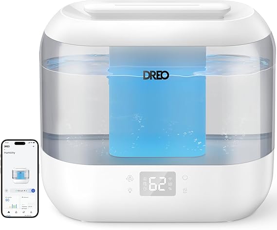 Smart Humidifiers for Bedroom, Top Fill 4L Supersized Cool Mist Humidifier