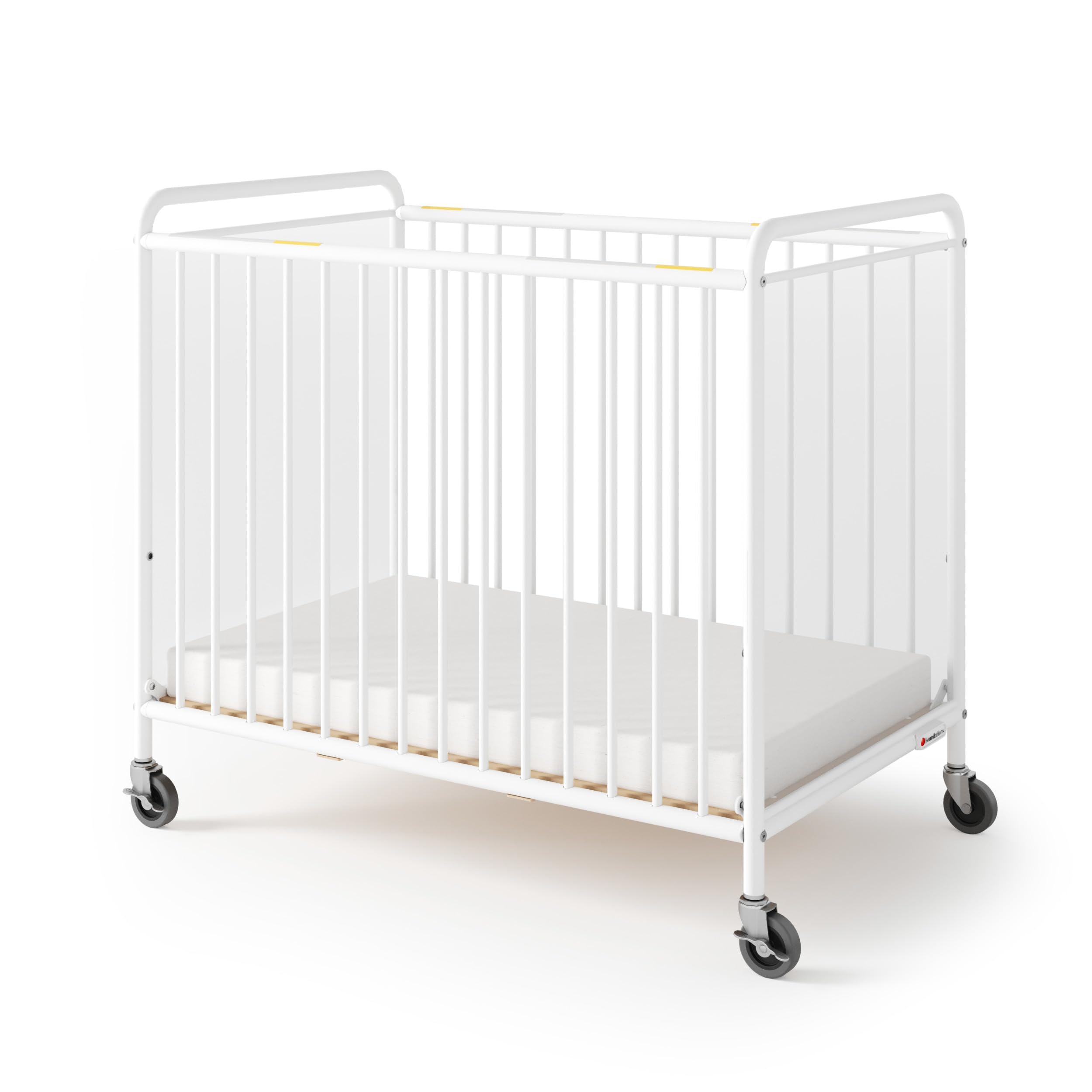 Compact Metal Daycare Crib with ClearView Panel