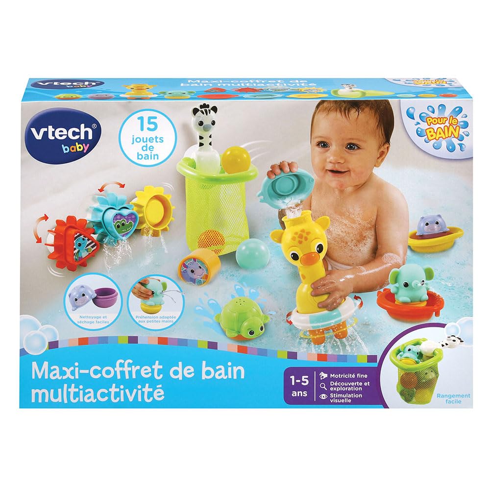 Activity Bath Set, 15 Baby Bath Toys, Animals