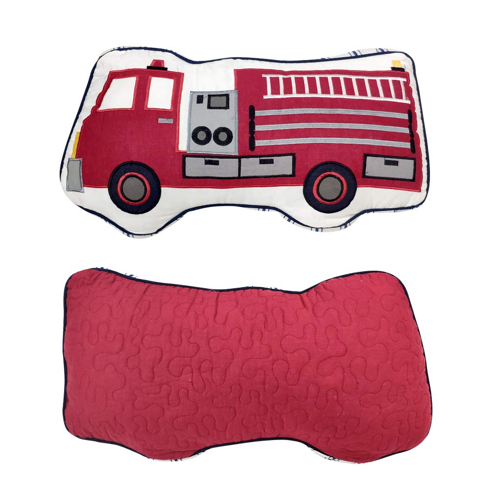 Boys Pillow Fire Truck Pillow Boys Cotton Decorative Throw Pillows