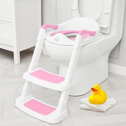 Potty Training Toilet Seat with Step Stool Ladder, Toddler Kids Potty Seat for Boys Girls
