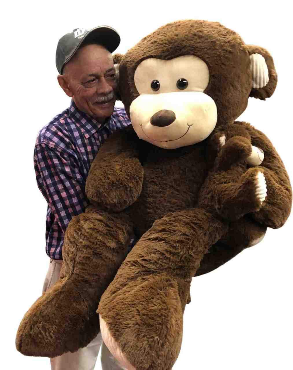4 Foot Giant Stuffed Monkey Holding Baby 48 Inches Soft 122 cm Huge Cuddly