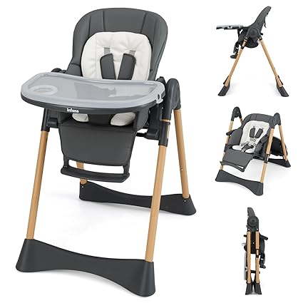 Baby High Chair, High Chairs for Babies & Toddlers with Adjustable Height Backrest