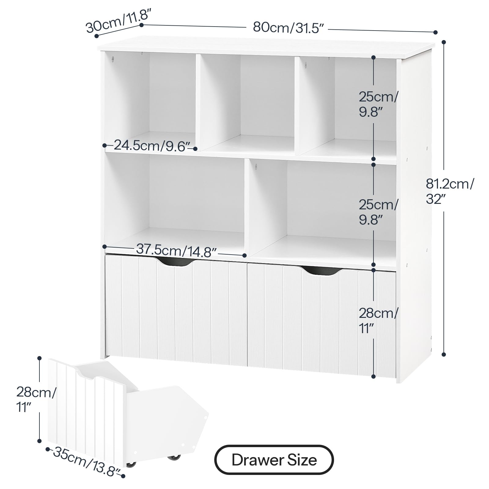Kids Toy Storage Organizer with Movable Drawers