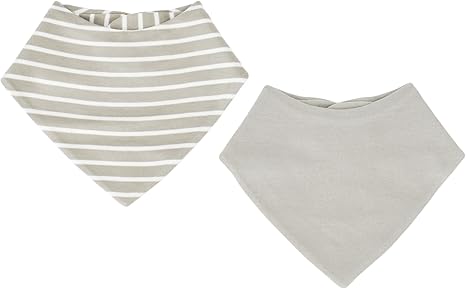 Merino Wool Baby Bibs - Highly Absorbent Bandana Bib with Cotton Outer Layer