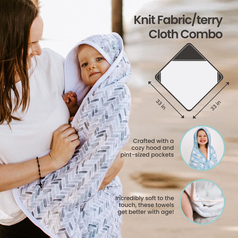 Pearl Hooded Bath Towels Premium Knit/Terry Cloth Baby Towels