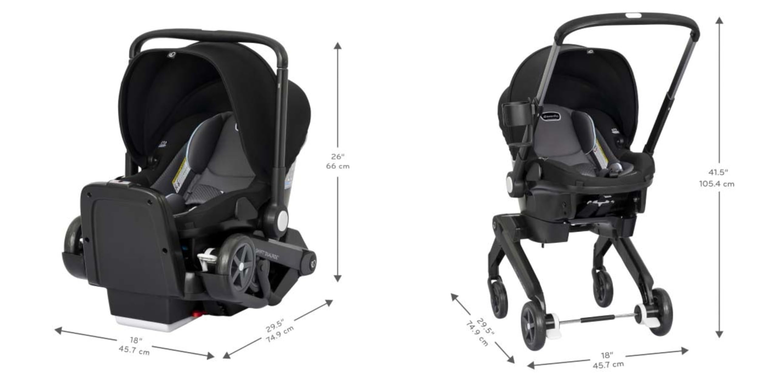 DualRide Infant Car Seat and Stroller Combo (Bryson Blue)