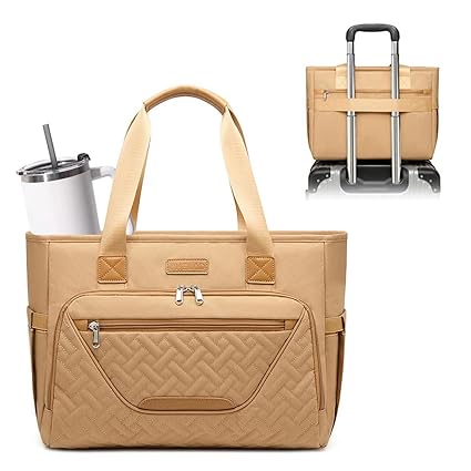 , Large Tote Diaper Bag with 16" Laptop Compartment, Baby Bag
