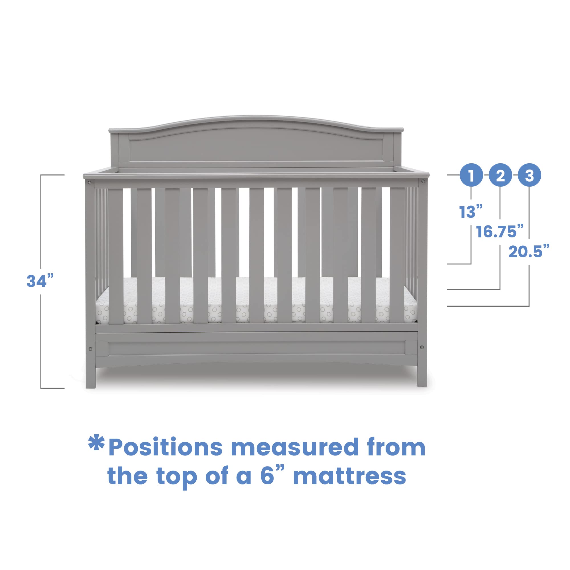 4-in-1 Convertible Baby Crib