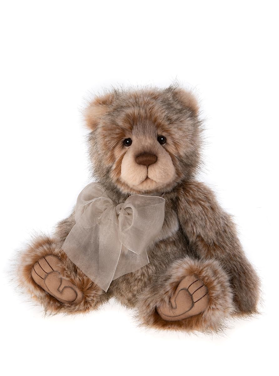 Rumbles | Plush Teddy Bear, Secret Collection, Handmade, Fully Jointed, Organza Bow