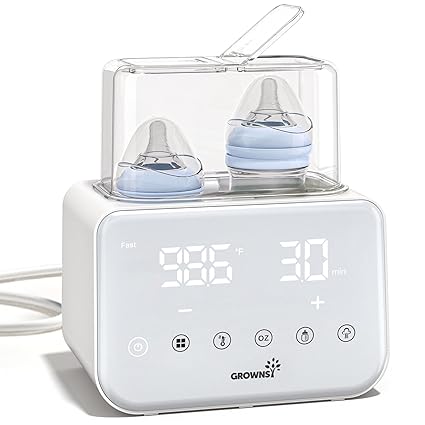 Baby Bottle Warmer, Grownsy 10-in-1 Fast Bottle Warmer Accurate Temp Control
