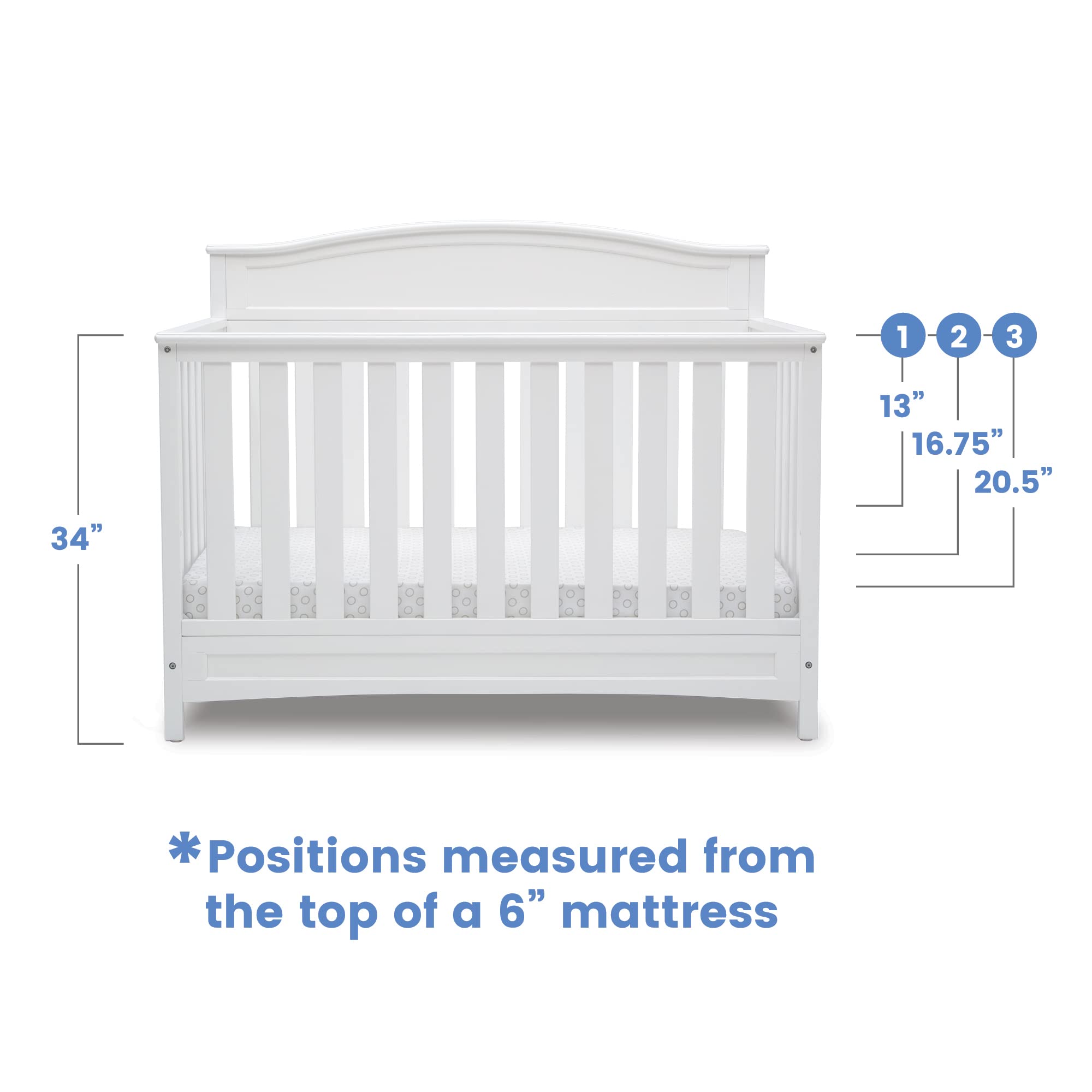 4-in-1 Convertible Baby Crib