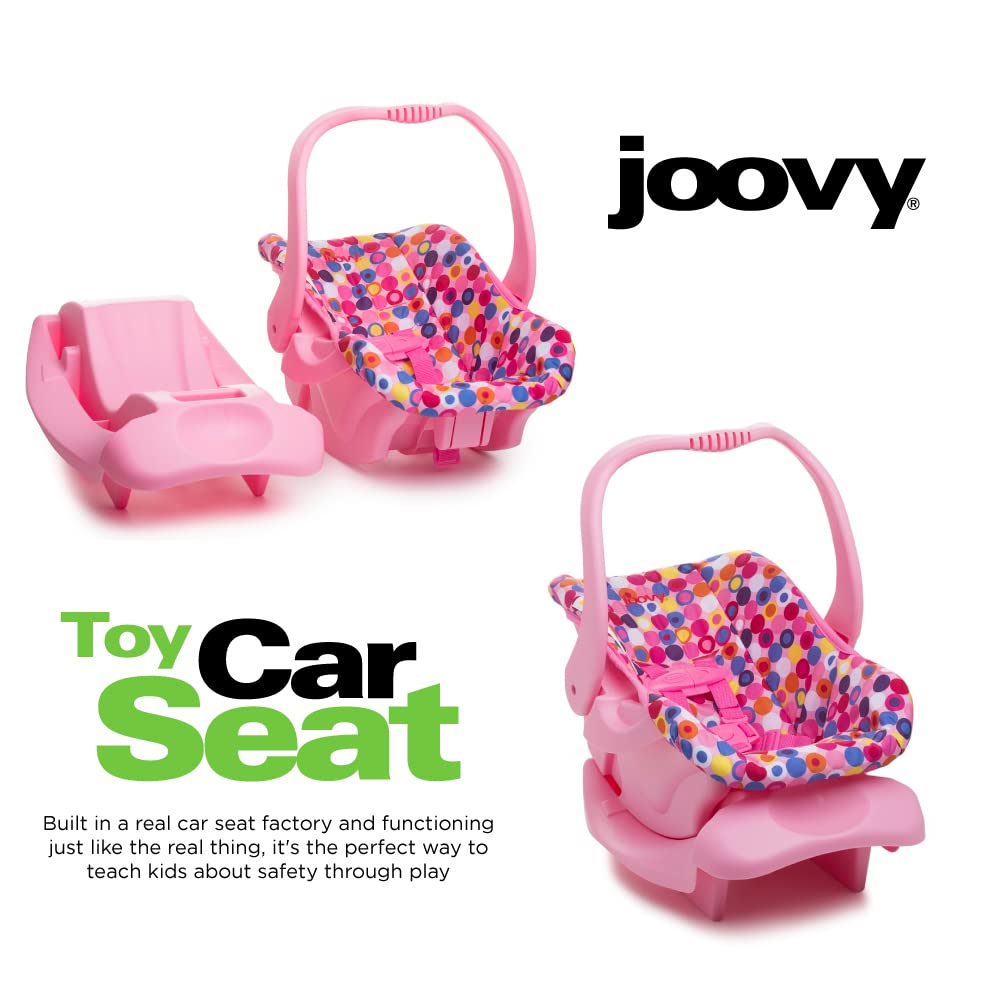 Toy Car Seat for Dolls with Safety Harness