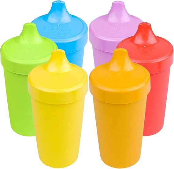Sippy Cups for Toddlers - 10 Oz. Reusable Spill Proof Cups for Kids