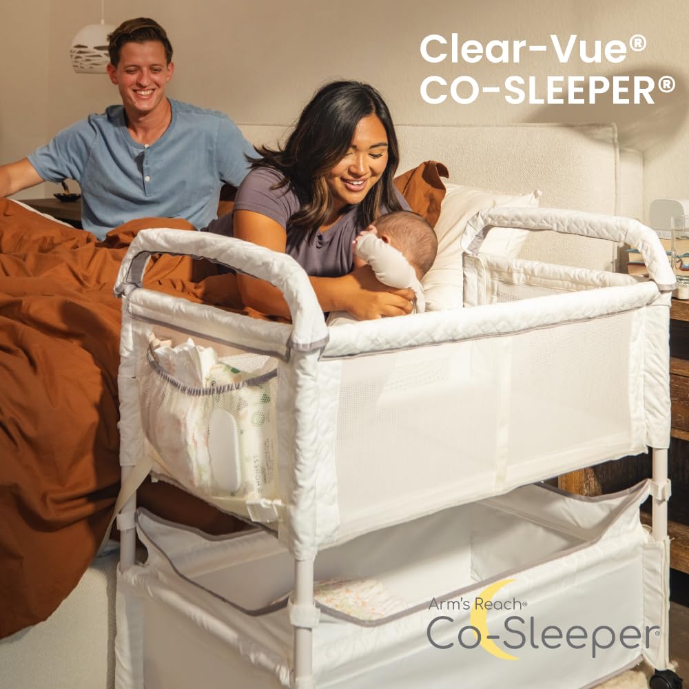 Bedside Bassinet with Mesh Panels