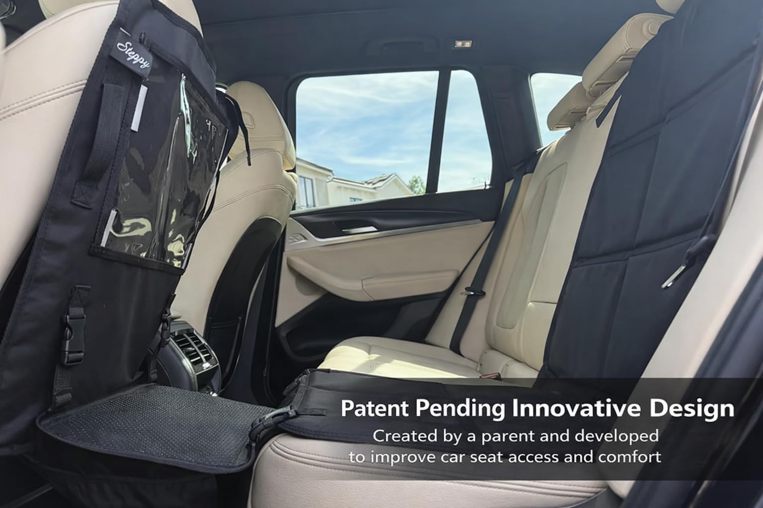 4-in-1 Car Seat Footrest for Kids with Seat Protector and Tablet Holder