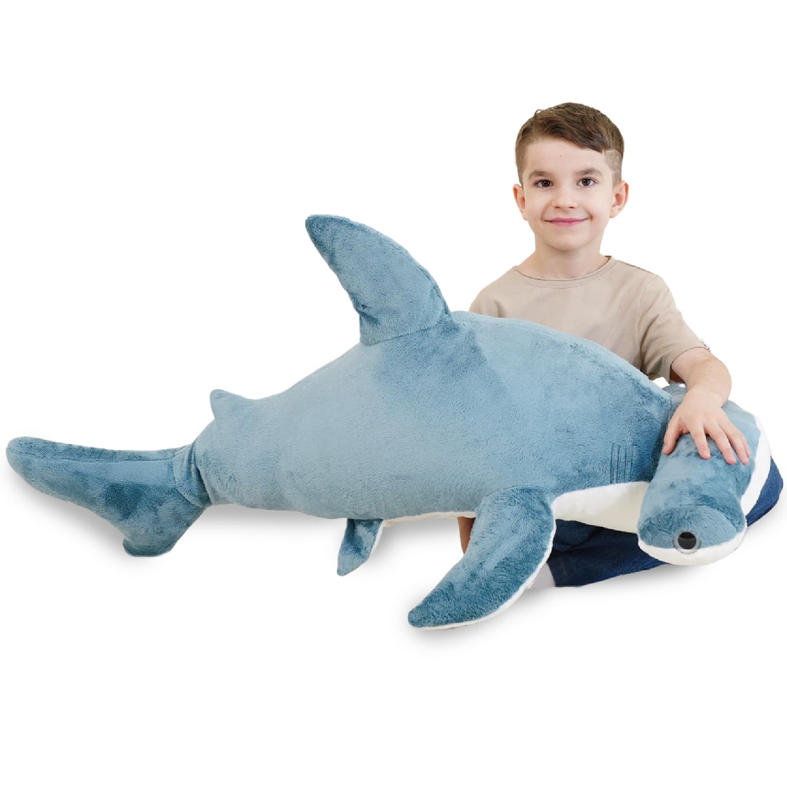 37 inch Hammerhead Shark Stuffed Animal Giant Soft Plush Shark Toy Realistic