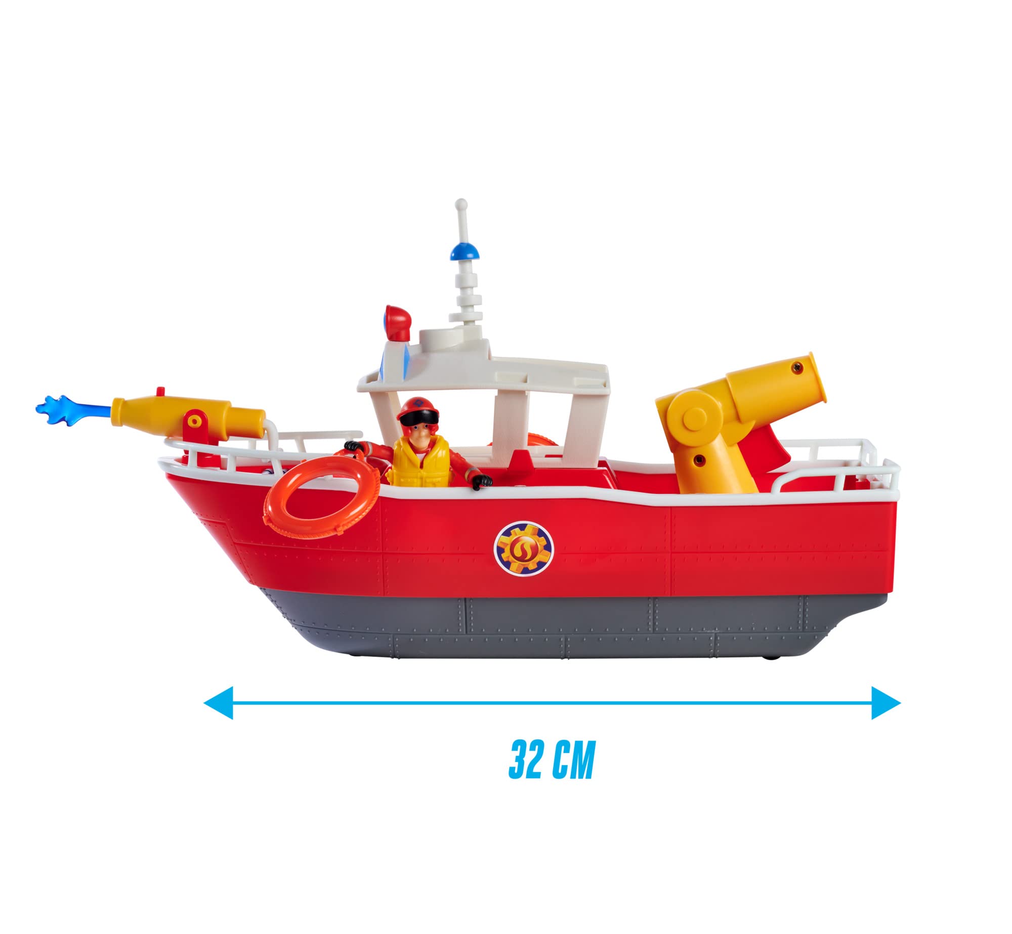 Firefighter Sam Fire Boat Titan 32 cm Floating Toy Boat, from 3 Years