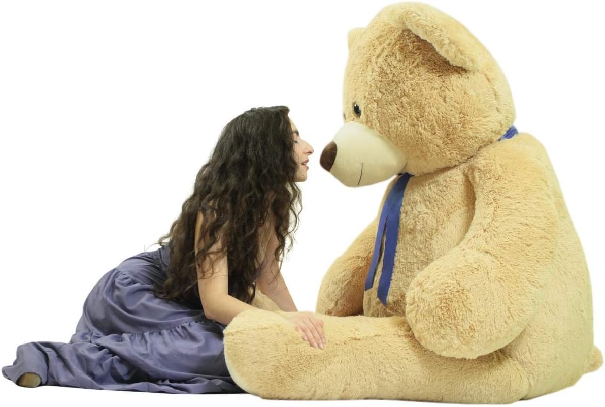 6 Foot Teddy Bear Custom Personalized Soft Giant Stuffed Animal Beige Color
