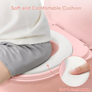CheerTry 2-in-1 Toddler Potty Training Toilet - Larger Potty Chair & Detachable Training Seat for Boys & Girls Ages 1-3 with Flushing Sound, Wipes Storage, Toilet Paper Holder