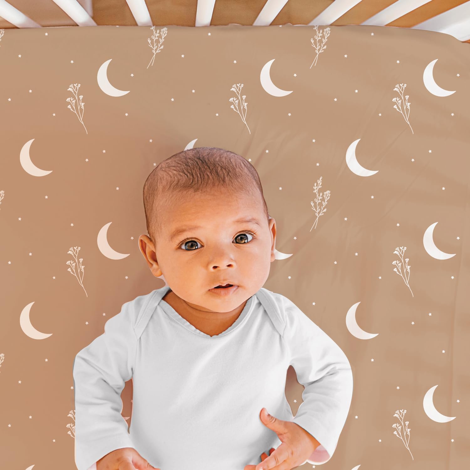 Boho Celestial Baby Crib Bedding Set 3 Piece