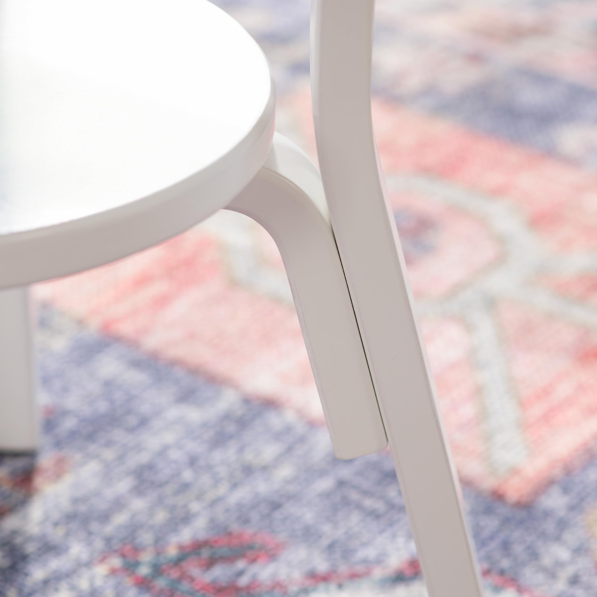 Nordic Table and Chair Set - Round Kids Activity Table with 4 Chairs