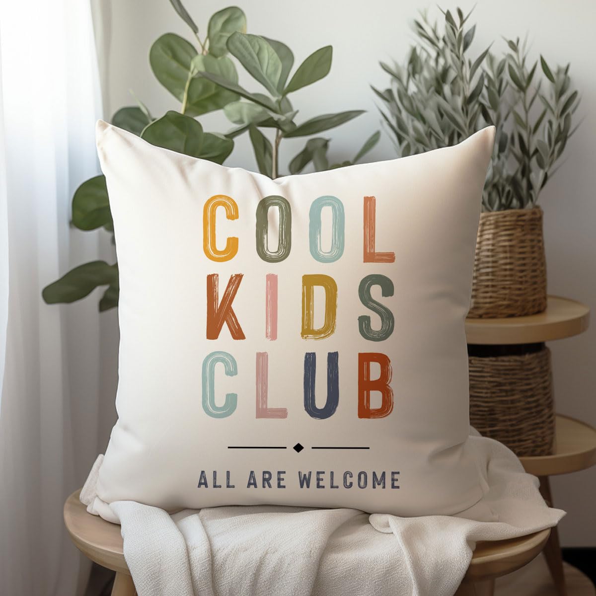 Club Pillow Cover, Kids Room Decor, Playroom Decor, Kids Room