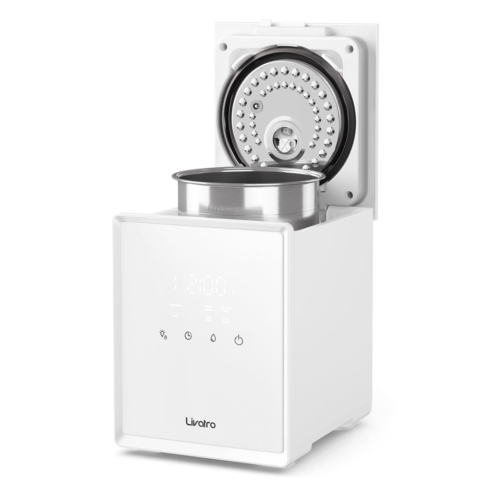 3L Stainless Steel Warm Mist Humidifier with Easy Clean and Warm Steam Function