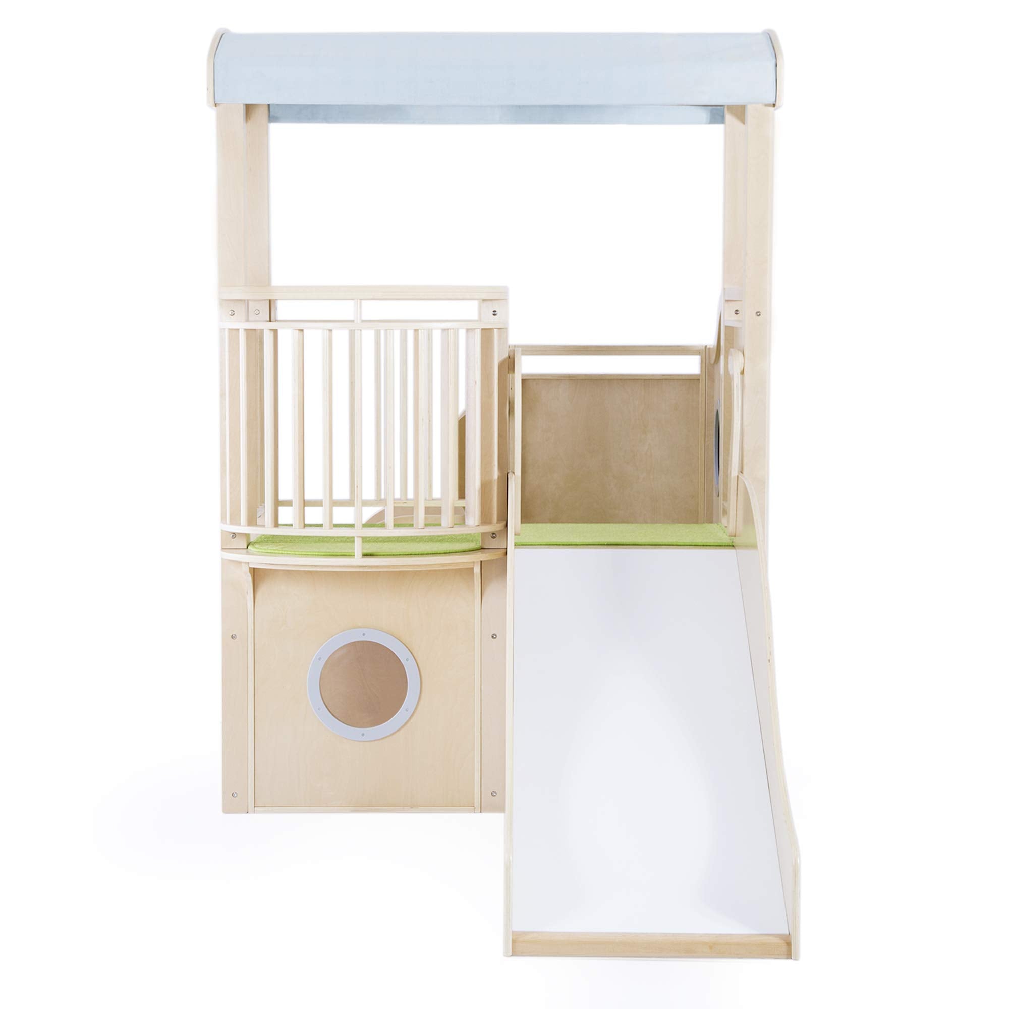 Wooden Toddler Climber with Slide and Tunnel