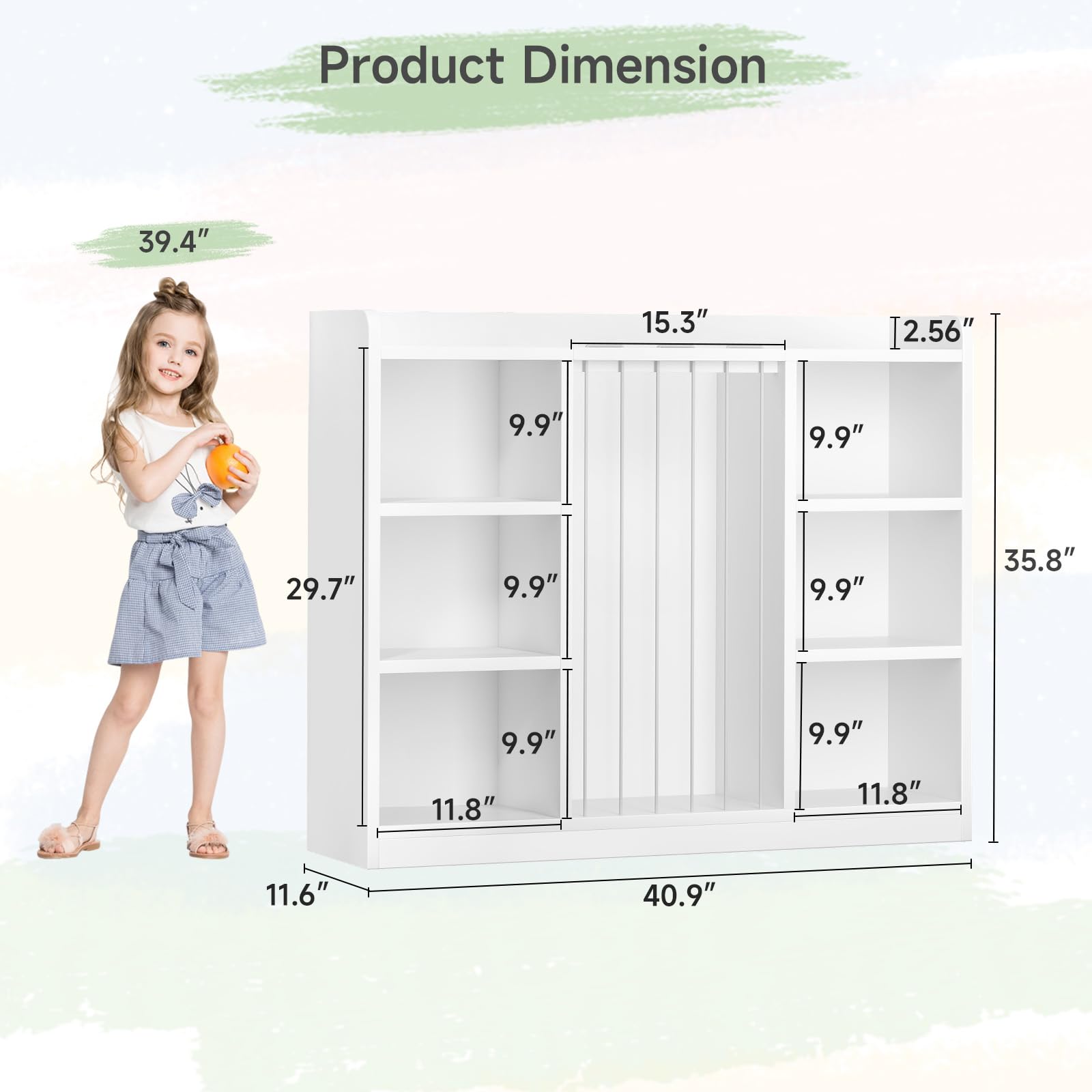 Kids Toy Storage Organizer with Stuffed Animal Holder